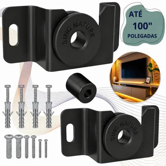 Suporte TV Fixo Universal 10” a 100” Polegadas | LED LCD Smart 4K Ultra HD | Compatível Todas as Marcas | Padrão parede