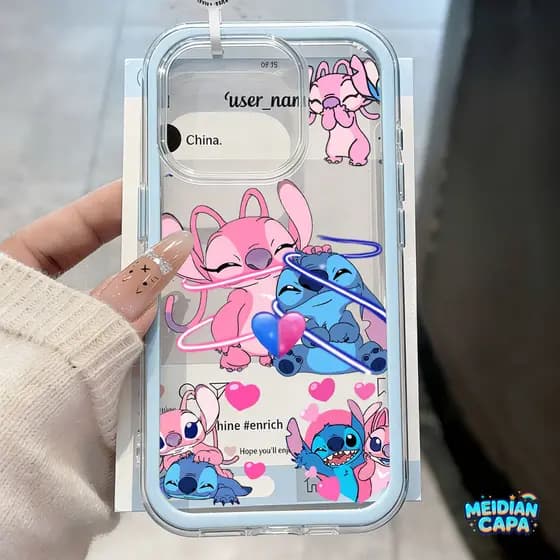 Capa 2 em 1 com moldura colorida para iPhone 17 Pro Max 13 11 12 16 15 14 Plus Capinha Transparente de Costura de casal