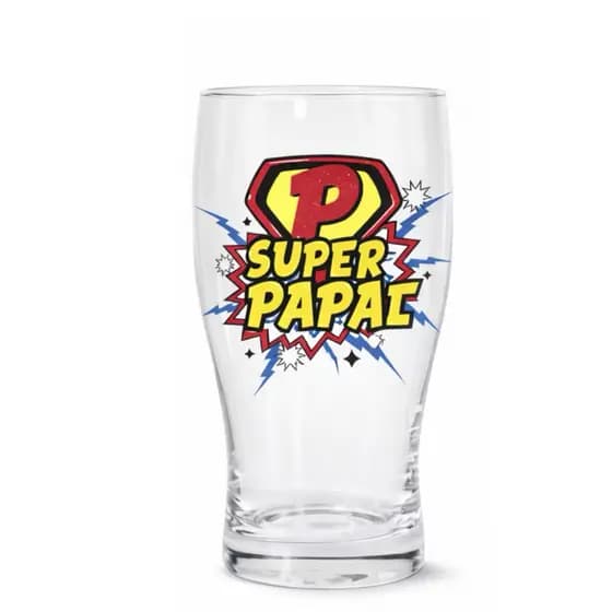 Copo de Vidro 580ml Personalizado Dia dos Pais Bar Festas Caneca Cerveja Pai Presente