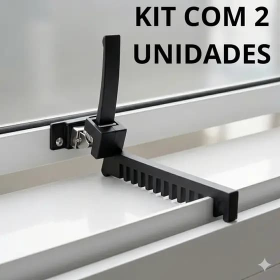 Trava de Janela Ajustável –KIT 2 UNIDADES Segurança Inteligente para o Seu Dia a Dia