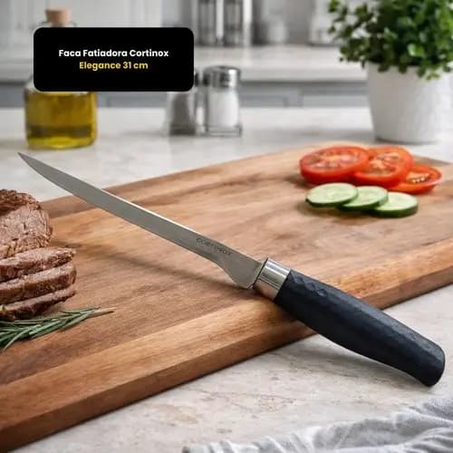 ✨Faca Cozinha Corte Preciso Aco Inox Duro Cortinox 31cm Elegance Profissional Casa Restaurante
