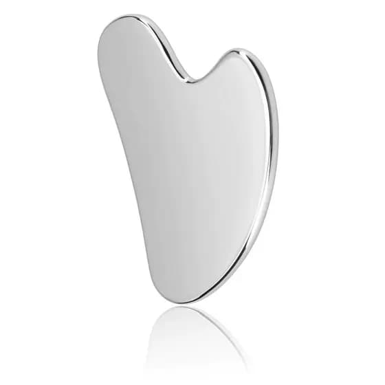 Massageador Facial Aço Inox Gua Sha Raspagem Skincare Rosto Relaxamento SPA Massagem