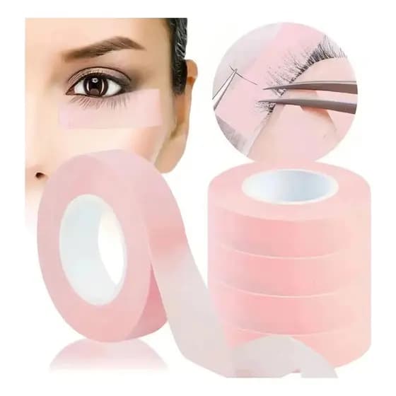 Kit Fitas Micropore Rosas Antialérgica e Respirável p/ Alongamento de Cílios