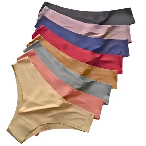 Kit 5 Calcinhas Tanga Sem Costura Corte A Laser Não Marca Na Roupa