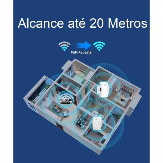 Repetidor Wifi Extensor Amplificador Sinal Internet Wireless 1800 Mbps