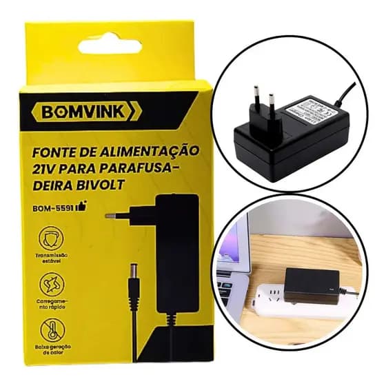 Carregador para Parafusadeira 21V Bivolt – Alta Eficiência e Segurança