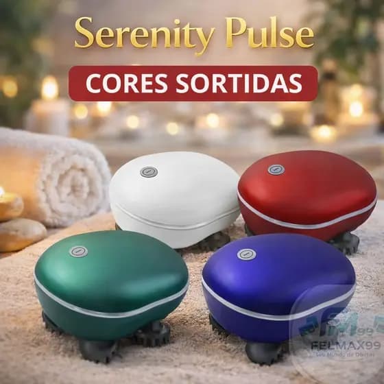 Massageador de Pescoço e Ombro Elétrico Recarregável 4 Cabeças Serenity Pulse