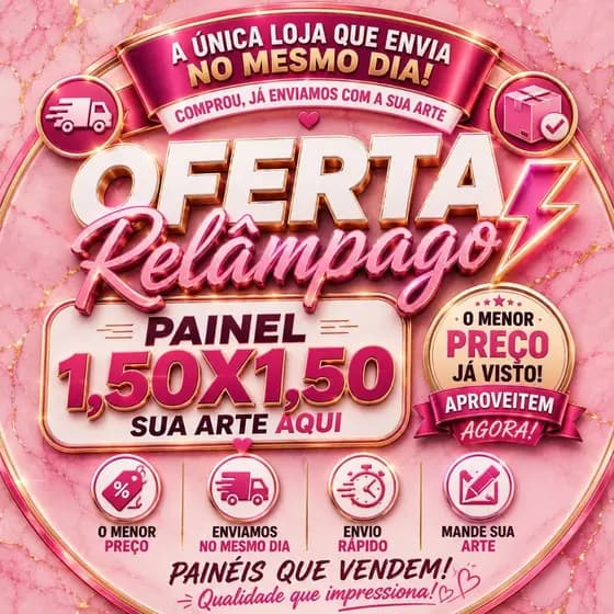 Painel Redondo em Tecido Sublimado 1,50m X 1,50m E 35 X 35 SUA ARTE PERSONALIZADO ENVIO IMEDIATO