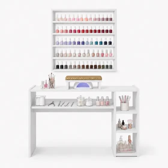 Mesa Para Manicure Com Apoio De Punho E Expositor