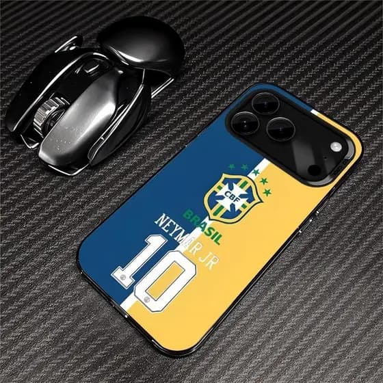 Capa iPhone estilo de luxo pintado caso de telefone acrílico novo luxo caso duro anti gota full borda futebol basquete