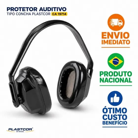 Protetor Auditivo Abafador Concha 14 Db Autismo Autista Ruído Epi Profissional Costureira Industria