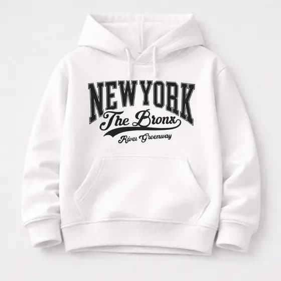 Moletom Infantil New York Com Capuz Estampa Premium Confortável