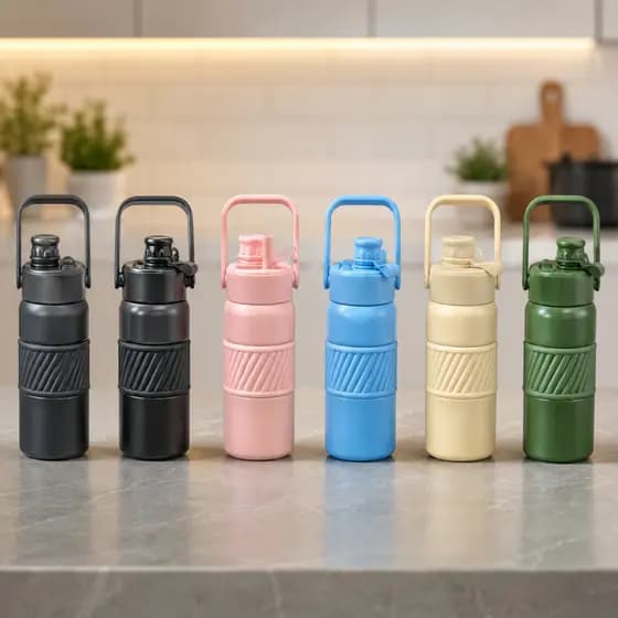 Garrafa Térmica 600ml Aço Inox com Alça e Tampa – Kule Vacuum