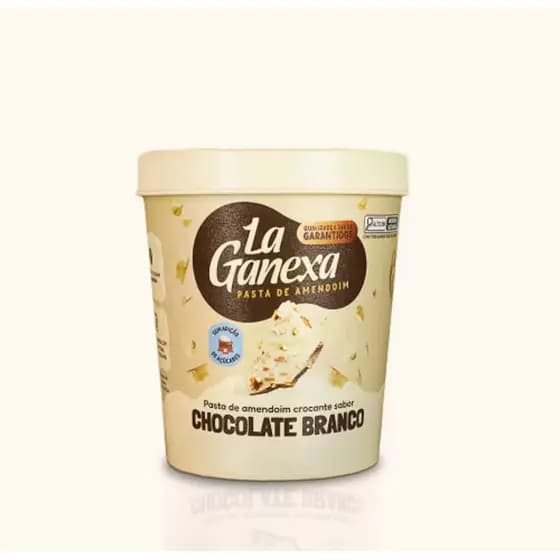 PASTA DE AMENDOIM GOURMET LA GANEXA 450G - CHOCOLATE BRANCO E COOKIES