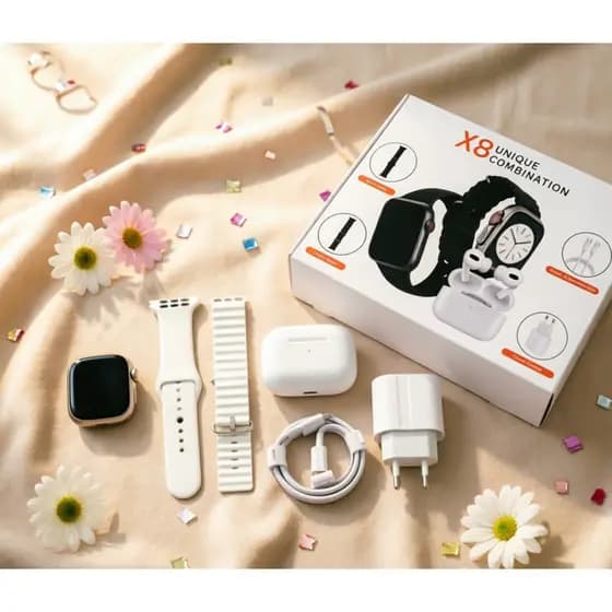Smart Watch 2026 Novo Modelo X8 2.2 Polegadas Função Completa 6 Em 1 Kit i13 TWS Fones De Ouvido E Carregador Health Fit