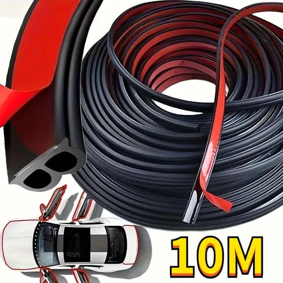 Borracha de Vedação para Porta de Carro – 5M/10M Extra Grossa Anti-Ruído Universal