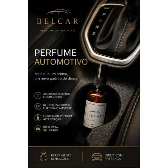 BELCAR PERFUME INTENSE AUTOMOTIVO CARRO PREMIUM 50ML | ALTA FIXAÇÃO