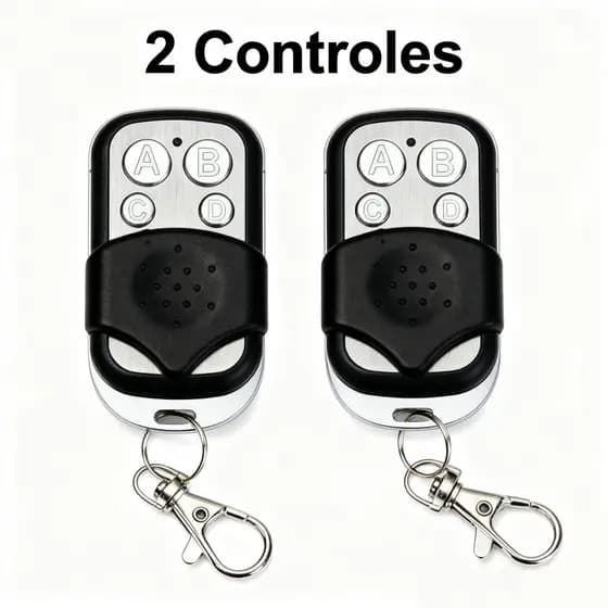Controle Remoto Universal para Portão Elétrico Eletrônico Garagem com Chaveiro 433mhz 4 Botões