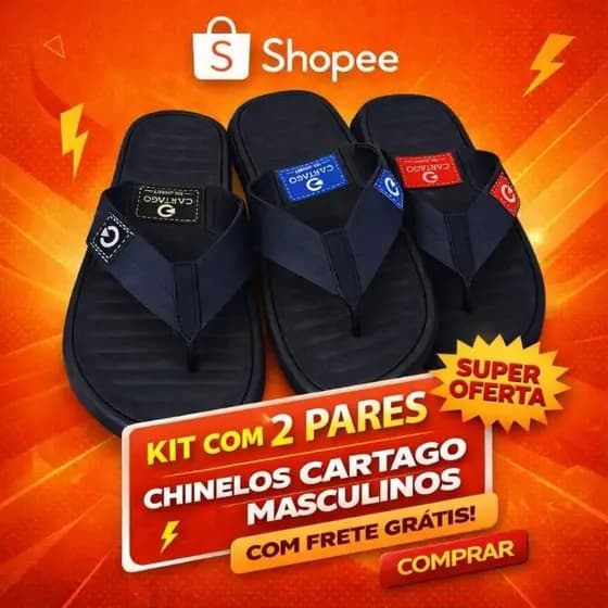 Kit 2 Pares chinelo masculino sandália masculina chinelo chinela maculino antiderrapante