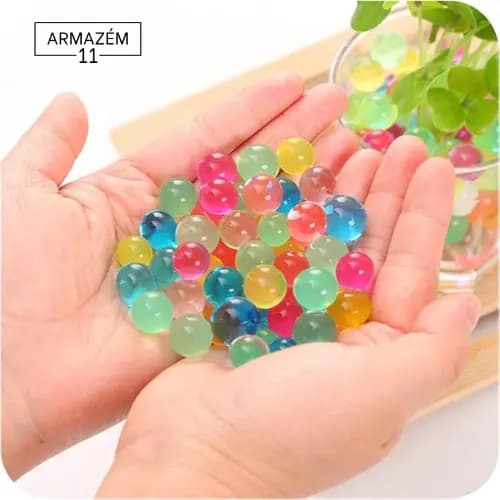 Kit 6 Sachês Bolinhas de Gel - Orbeez - Cresce na Água - Decoração e Plantas