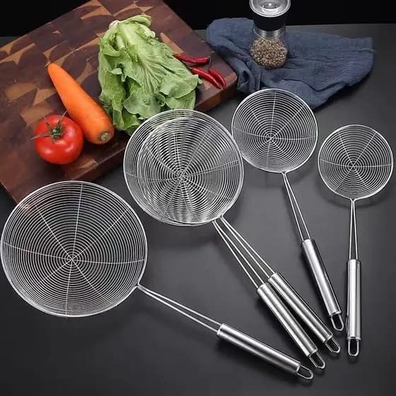 Escumadeira Fritura Inox Batata Pastel Resistente