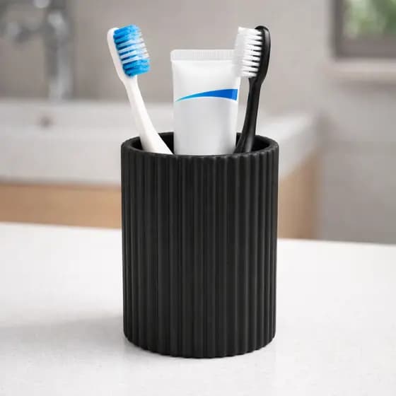 Porta Escova Dentes Organizador de Banheiro 7x10cm Moderno Elegante