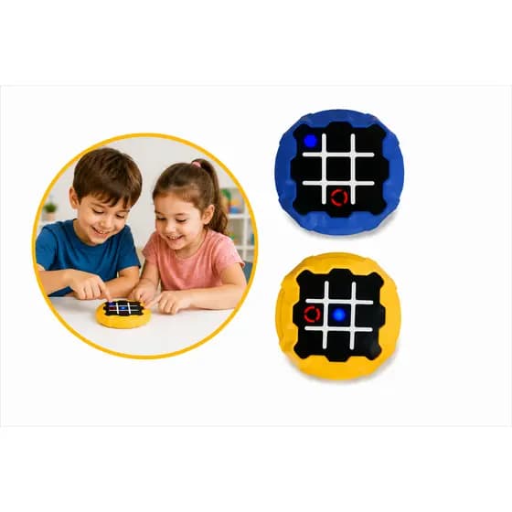Jogo da Velha Eletrônico Portátil Tic Tac Toe Inteligente Luz e Som Brinquedo Educativo Digital Interativo Recarregável