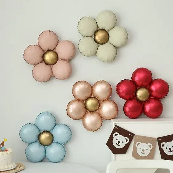 Balões Flor 5pcs Girassol Seis Cinco Pétalas Decoração Festa Aniversário Infantil Quarto Casamento