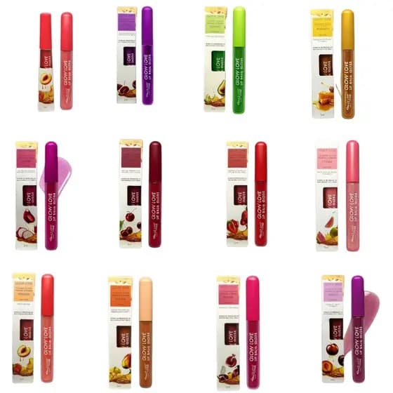 Gloss Hidratante com Mel de Abelha – Max Love Glow Love Lip Balm Morango Melancia Cereja 12 Aromas