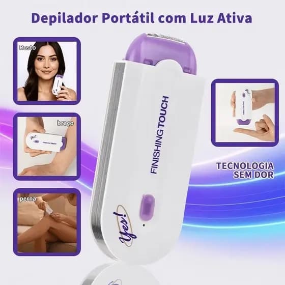 Depilador Feminino Recarregável Removedor de Pelos - Sem Dor - Portátil