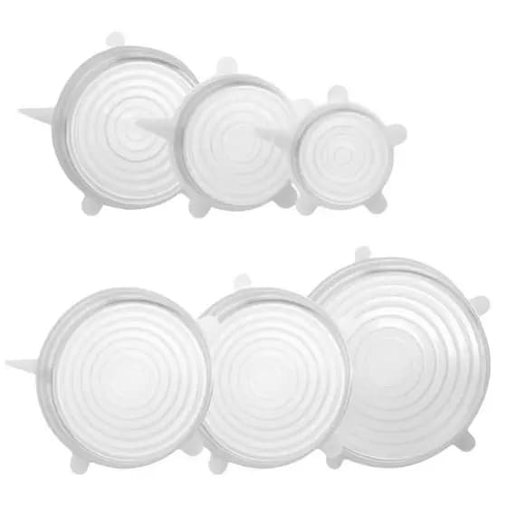 Tampa De Silicone Transparente - Jogo Com 6 Peças
