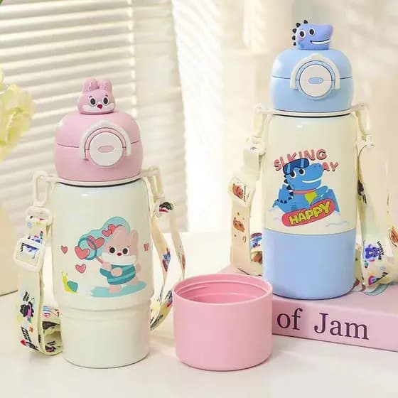 Copo Garrafa Térmica fofos Personagem Infantil 480ml