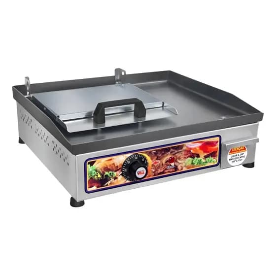 Chapa Elétrica 40x35 Cm Com Prensa E Queimador Uniforme