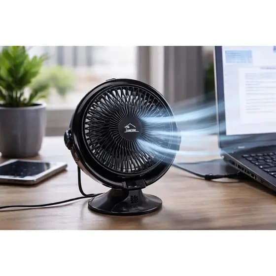 Mini Ventilador De Mesa USB Silencioso Portátil Potente Escritório Notebook Envio Imediato ⚡