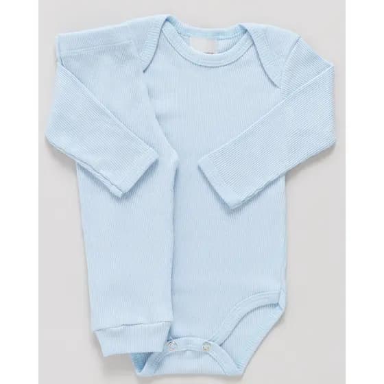 Conjunto Body e Calça Antialérgico Bebê Pagão Canelado 100% Algodão Premium