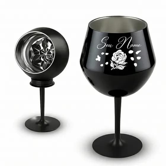 Taça Térmica 350 ML- Decorada com Nome e Logo – Elegância em Cada Detalhe