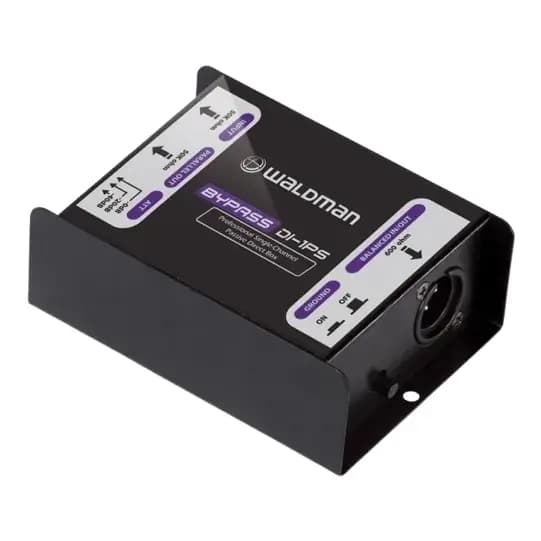 Direct Box Waldman DI-1PS Passivo 1 Canal XLR P10 Ground Lift Profissional Sem Ruído