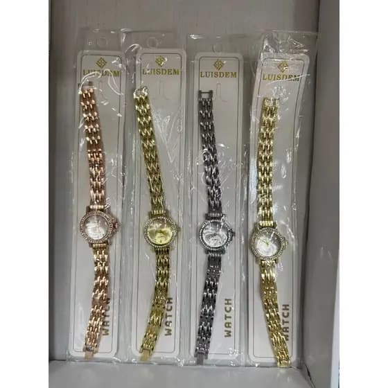 relógio de pulso feminino sofisticado e elegante com strass brilhantes.