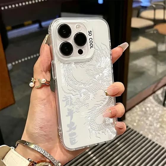 Resistente A Quedas E Durável Capinha Capa Para IPhone 13 11 17 16 15 14 12 Xr Xs Pro Max PLUS AIR Dragão Chinês