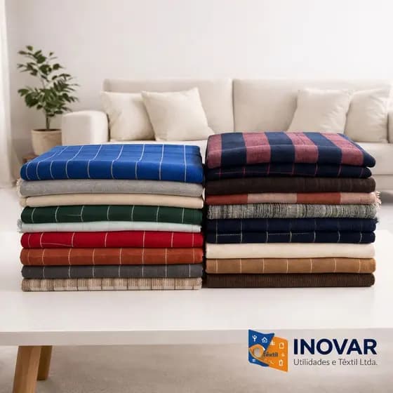 Manta Para Sofá Lisa Cama Macia Com Franja 100% Algodão Decorativa P M e G