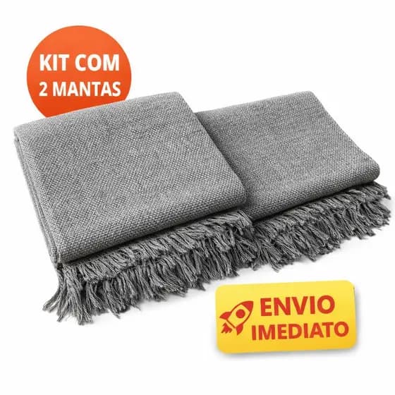 Kit 2 Manta Para Sofá Cama Gigante Grande Decorativa Protetora 2.10x1.20 Luxo
