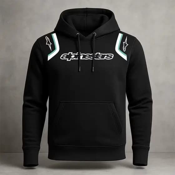 Moletom Alphinest Motoqueiro Casaco Blusa de Frio Unissex Grosso Flanelado Quente 244 Moto Inverno
