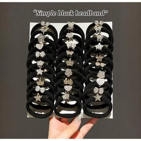 Kit 24/48 Elástico de Cabelo Feminino Xuxinha Sem Costura para Uso Diário