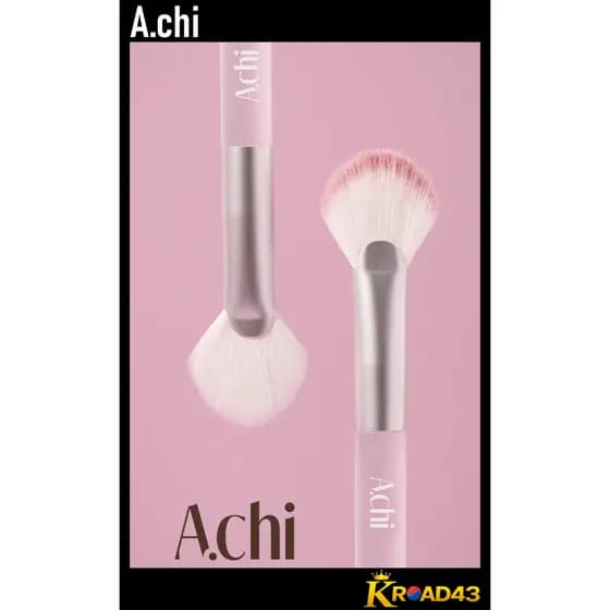 【A.CHI】ACHI Pincel Leque para Iluminador/K-Beauty/Autêntico/Envio da Coreia