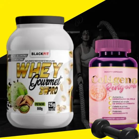 WHEY + COLÁGENO - BELEZA NATURAL - DIRETO DO FABRICANTE