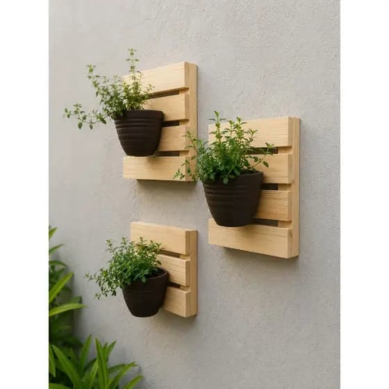 8 Deck de Madeira Pinus | Pallet Decorativo Multiuso para Casa, Jardim e Escritório