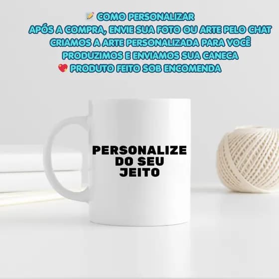Caneca Personalizada com Sua Arte | Foto, Nome ou Desenho | Presente Criativo 325ml