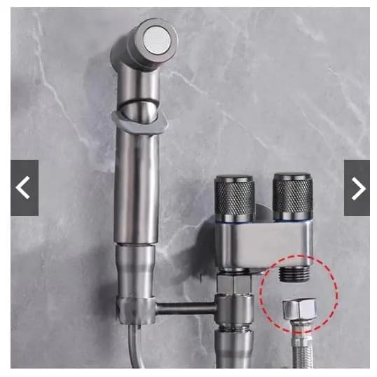 KIT BANHEIRO Ducha Higiênica Duas Saídas De 1/2 Mm Com Registro Conjunto De Pulverizador