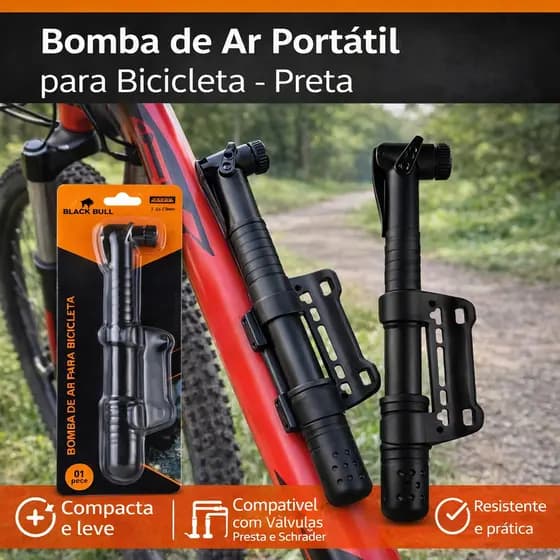Bomba De Ar Portátil Encher Pneu Bicicleta Bike Mtb Oferta ⚡