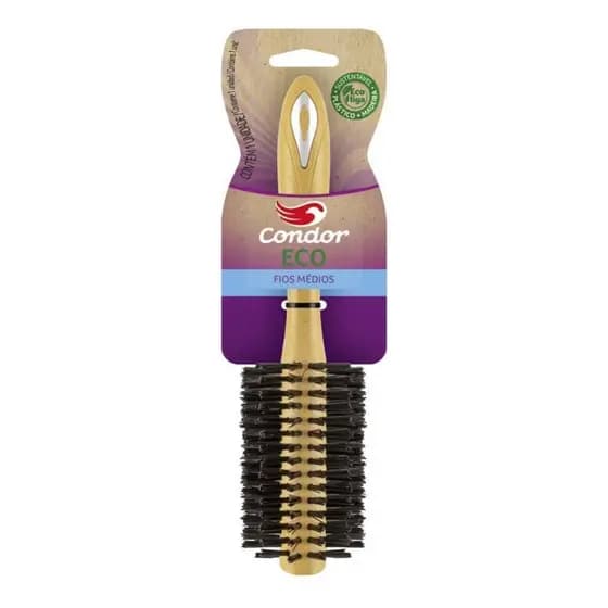 Escova De Cabelo Eco Marisa Condor Cerdas Macias - Ref 6820 Cabelos Médios e Grossos